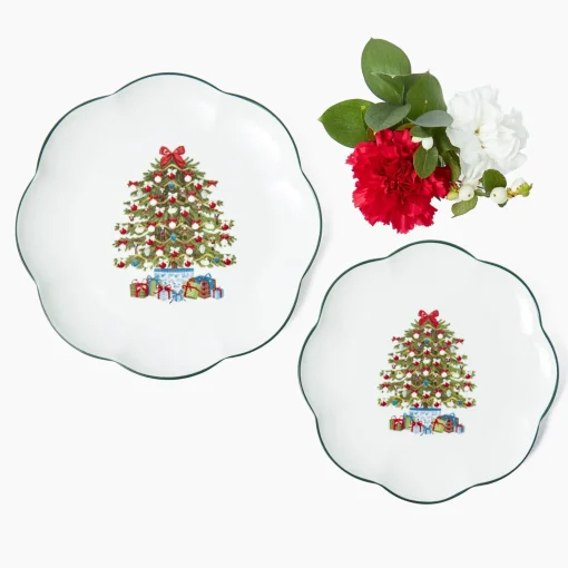 Mrs. Alice Christmas Tree Starter Plate (Set of 4)< Starter Plates | Crockery Sets