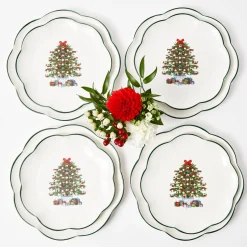 Mrs. Alice Christmas Tree Starter Plate (Set of 4)< Starter Plates | Crockery Sets