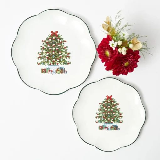 Mrs. Alice Christmas Tree Starter Plate (Set of 4)< Starter Plates | Crockery Sets