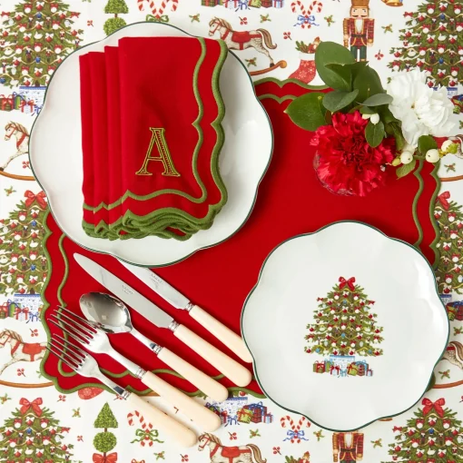 Mrs. Alice Christmas Tree Starter Plate (Set of 4)< Starter Plates | Crockery Sets