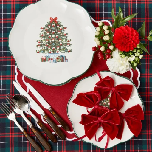 Mrs. Alice Christmas Tree Dinner Plate (Set of 4)< Dinner Plates | Crockery Sets