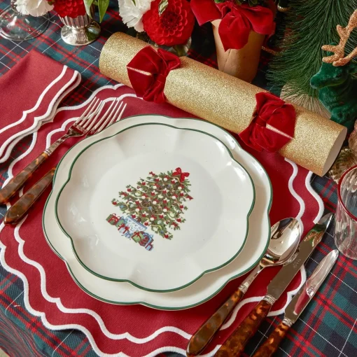 Mrs. Alice Christmas Tree Starter Plate (Set of 4)< Starter Plates | Crockery Sets