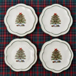 Mrs. Alice Christmas Tree Starter Plate (Set of 4)< Starter Plates | Crockery Sets