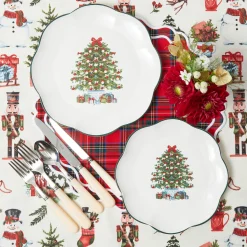 Mrs. Alice Christmas Tree Dinner & Starter Plates (Set of 8)< Crockery Sets