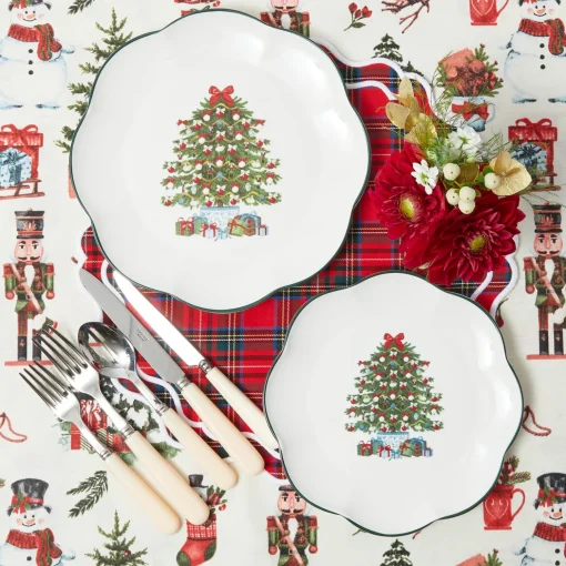 Mrs. Alice Christmas Tree Dinner & Starter Plates (Set of 8)< Crockery Sets