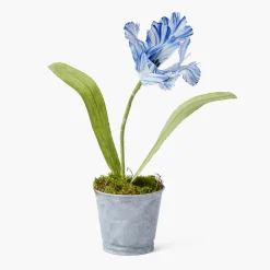 Mrs. Alice Handpainted Blue Tulip< Year-round Decorations | Forever Blooms