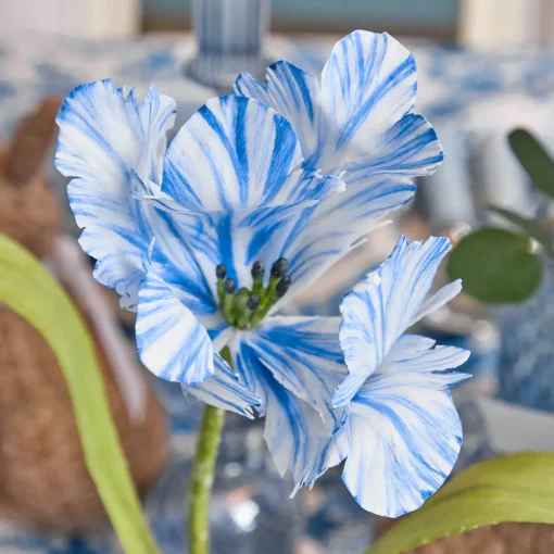 Mrs. Alice Handpainted Blue Tulip< Year-round Decorations | Forever Blooms
