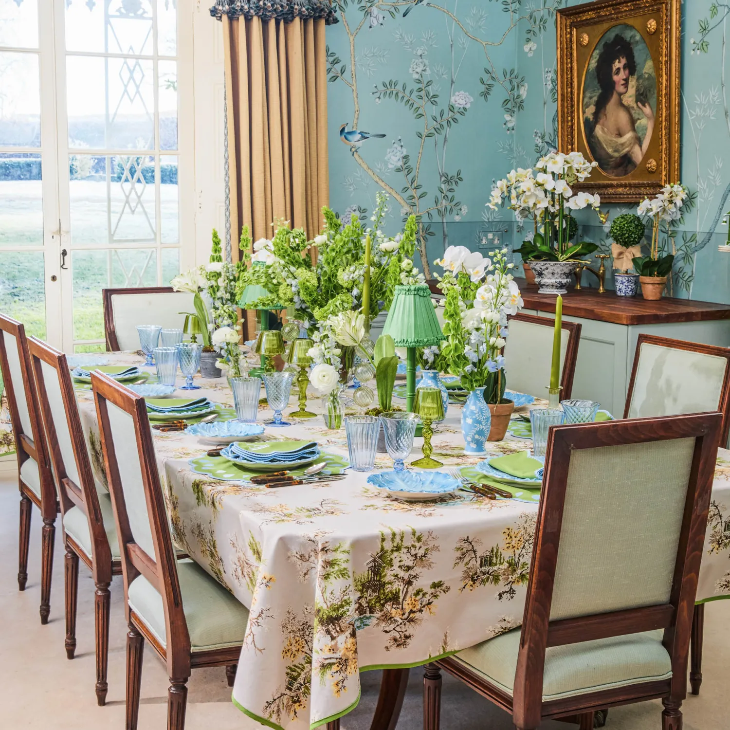 Mrs. Alice Handpainted Green Tulip< Year-round Decorations | Forever Blooms