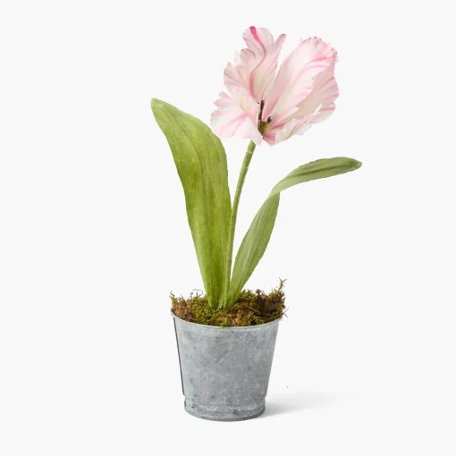 Mrs. Alice Handpainted Pink Tulip< Year-round Decorations | Forever Blooms