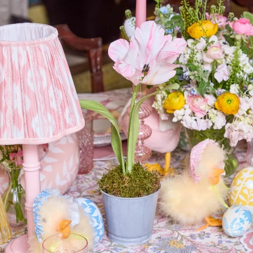 Mrs. Alice Handpainted Pink Tulip< Year-round Decorations | Forever Blooms