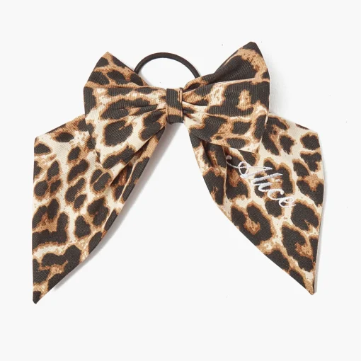 Mrs. Alice Leopard Hair Bow< Napkin Rings & Bows | Mrs. Alice Monogram