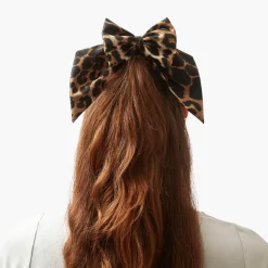 Mrs. Alice Leopard Hair Bow< Napkin Rings & Bows | Mrs. Alice Monogram