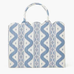 Mrs. Alice Tote Bag (Blue Ikat)< Mrs. Alice Tote Bags | For Her