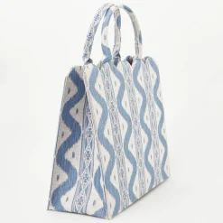 Mrs. Alice Tote Bag (Blue Ikat)< Mrs. Alice Tote Bags | For Her