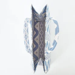 Mrs. Alice Tote Bag (Blue Ikat)< Mrs. Alice Tote Bags | For Her