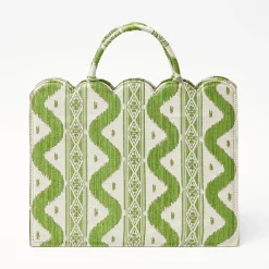 Mrs. Alice Tote Bag (Green Ikat)< Mrs. Alice Tote Bags | For Her