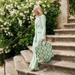 Mrs. Alice Tote Bag (Green Ikat)< Mrs. Alice Tote Bags | For Her
