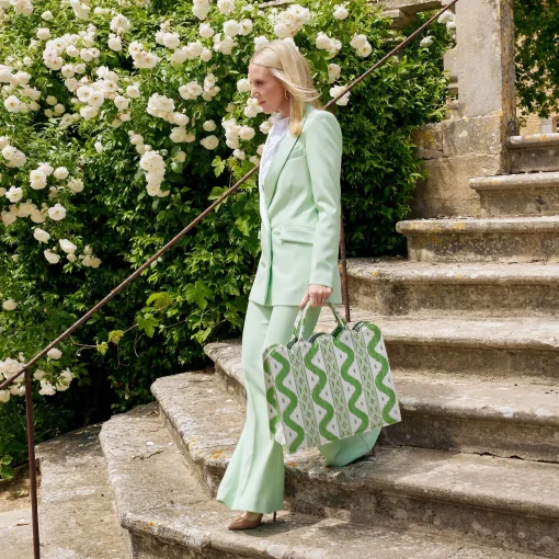 Mrs. Alice Tote Bag (Green Ikat)< Mrs. Alice Tote Bags | For Her