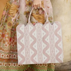 Mrs. Alice Tote Bag (Pink Ikat)< Mrs. Alice Tote Bags | For Her