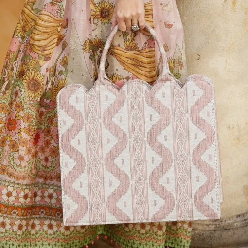 Mrs. Alice Tote Bag (Pink Ikat)< Mrs. Alice Tote Bags | For Her