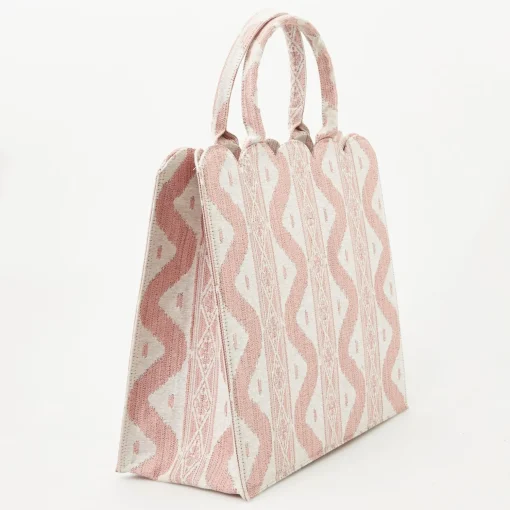 Mrs. Alice Tote Bag (Pink Ikat)< Mrs. Alice Tote Bags | For Her