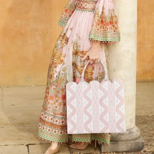 Mrs. Alice Tote Bag (Pink Ikat)< Mrs. Alice Tote Bags | For Her