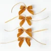 Mrs. Alice Mustard Velvet Mini Bows (Set of 4)< Napkin Rings & Bows