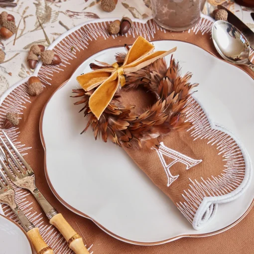 Mrs. Alice Mustard Velvet Mini Bows (Set of 4)< Napkin Rings & Bows