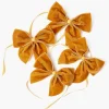 Mrs. Alice Mustard Velvet Napkin Bows (Set of 4)< Napkin Rings & Bows