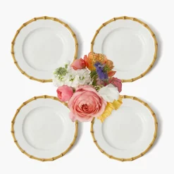 Mrs. Alice Nancy Bamboo Starter Plate (Set of 4)< Summer Crockery | Starter Plates