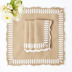 Mrs. Alice Natural Laurel Napkins (Set of 4)< Napkins | For Her