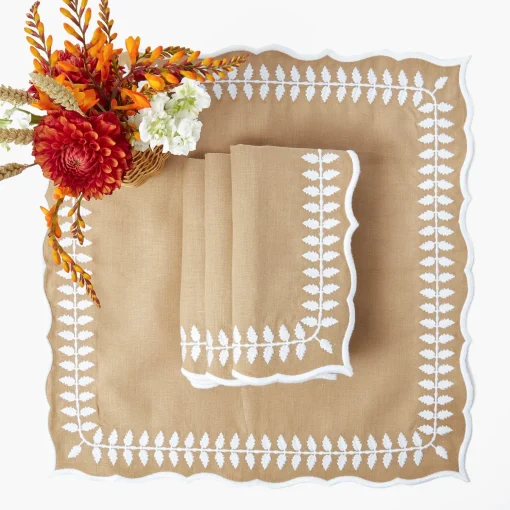 Mrs. Alice Natural Laurel Napkins (Set of 4)< Napkins | For Her