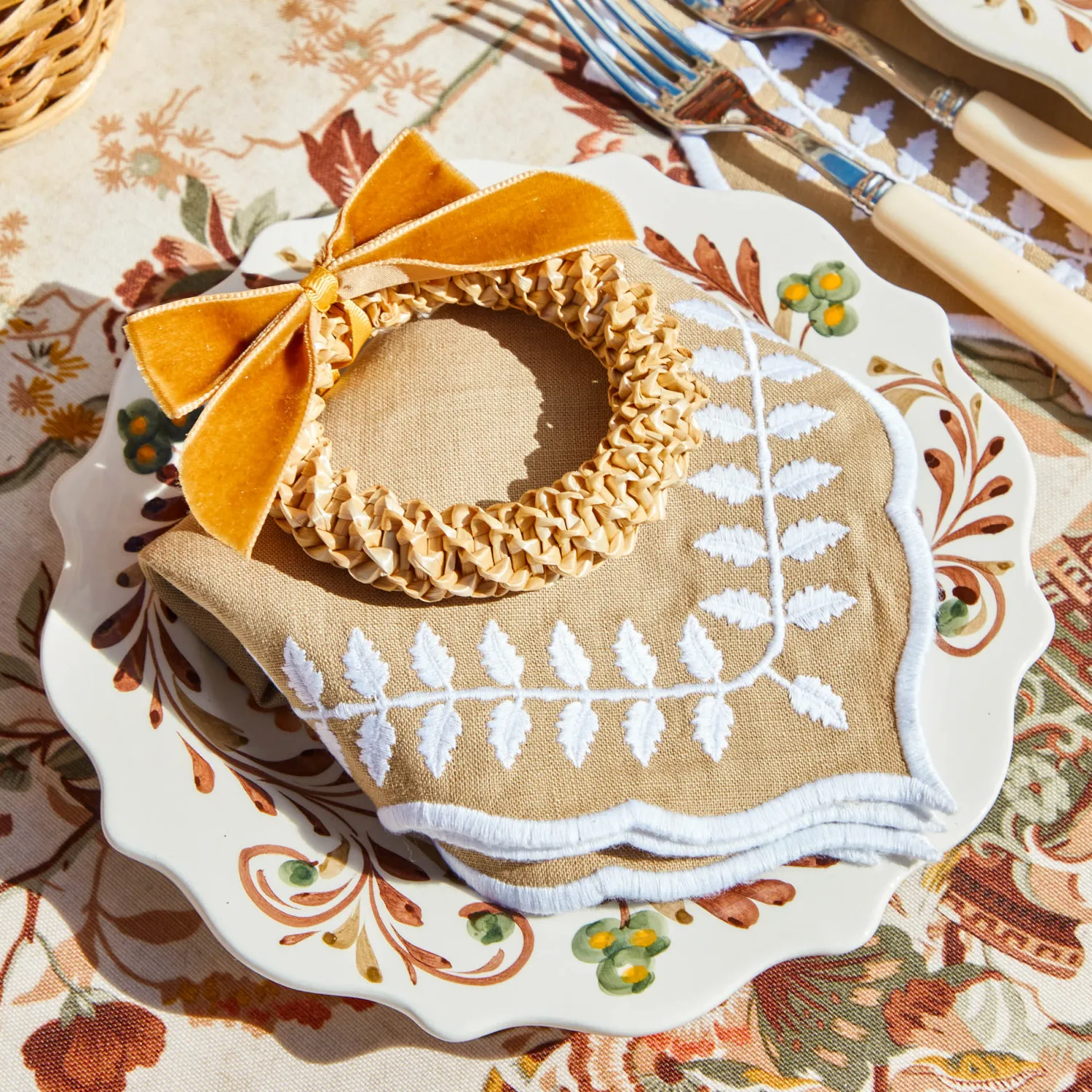 Mrs. Alice Natural Laurel Placemats (Set of 4)< Placemats | For Her