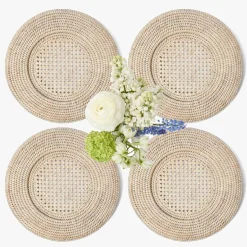 Mrs. Alice Natural Rattan Charger Plates (Set of 4)< Summer Table Linen | Placemats