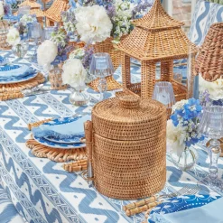 Mrs. Alice Natural Rattan Ice Bucket< For The Hostess | For The Rattan Lover