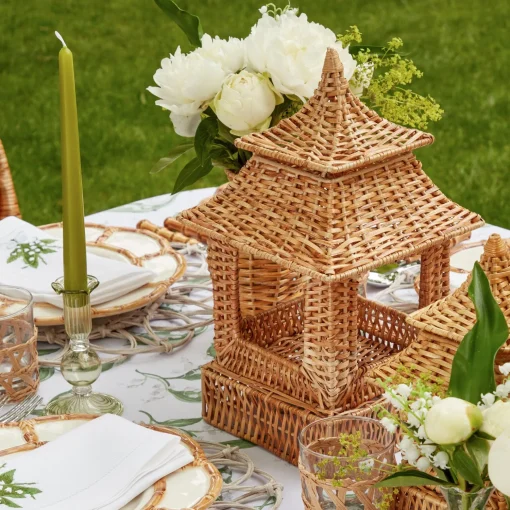 Mrs. Alice Natural Rattan Pagoda Decoration Set< Year-round Decorations | For Her