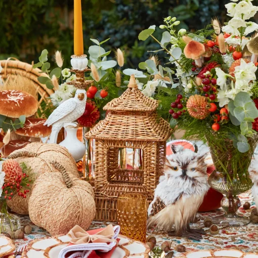 Mrs. Alice Natural Rattan Pagoda Decoration Set< Year-round Decorations | For Her
