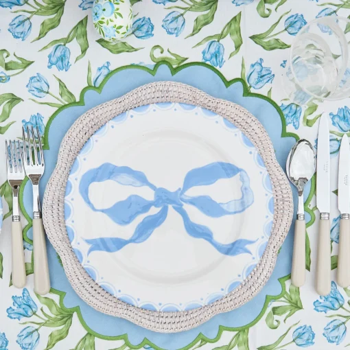 Mrs. Alice Natural Scalloped Rattan Charger Plates (Set of 4)< Placemats | For Her