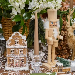 Mrs. Alice Natural Wood Nutcracker (Pair)< Christmas Decorations