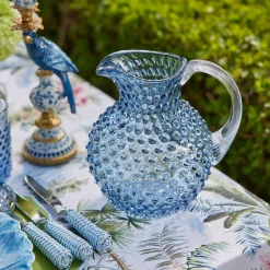 Mrs. Alice Navy Hobnail Glasses & Jug Set< Glassware Sets | For The Homemaker