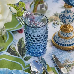 Mrs. Alice Navy Hobnail Glasses & Jug Set< Glassware Sets | For The Homemaker