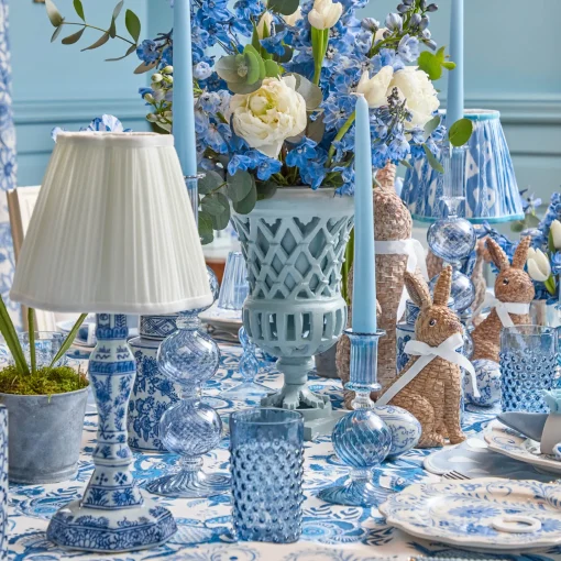 Mrs. Alice Navy Hobnail Glasses & Jug Set< Glassware Sets | For The Homemaker