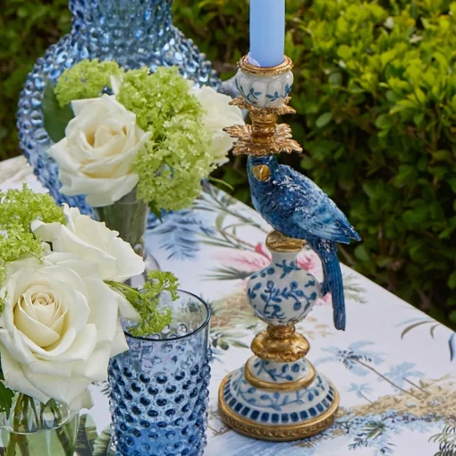 Mrs. Alice Navy Hobnail Glasses & Jug Set< Glassware Sets | For The Homemaker