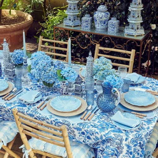Mrs. Alice Navy Hobnail Glasses & Jug Set< Glassware Sets | For The Homemaker