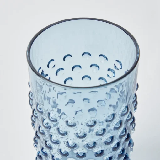 Mrs. Alice Navy Hobnail Glasses (Set of 6)< Glasses | For The Homemaker