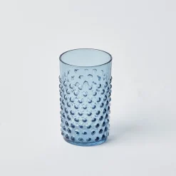 Mrs. Alice Navy Hobnail Glasses (Set of 6)< Glasses | For The Homemaker