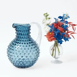 Mrs. Alice Navy Hobnail Jug< Jugs | For The Homemaker