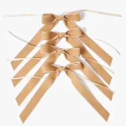 Mrs. Alice Oat Velvet Bow (Set of 4) - 20cm< Napkin Rings & Bows