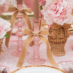 Mrs. Alice Oat Velvet Bow (Set of 4) - 20cm< Napkin Rings & Bows