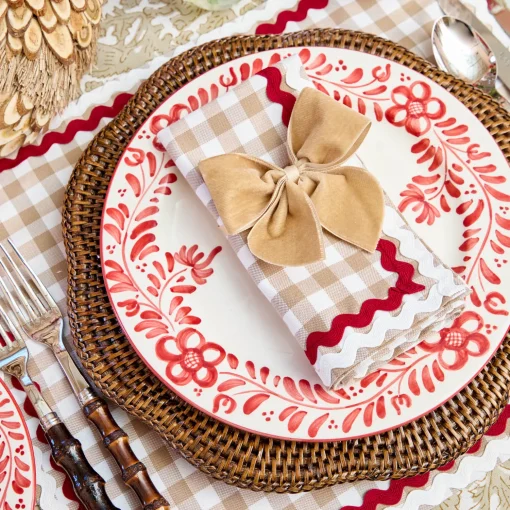 Mrs. Alice Oat Velvet Napkin Bows (Set of 4)< Napkin Rings & Bows
